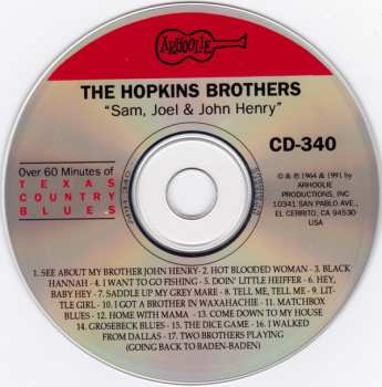 CD The Hopkins Brothers: The Hopkins Brothers (Joel, Lightning & John Henry)
