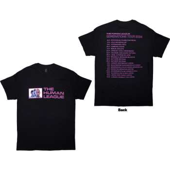 Marchandises The Human League: The Human League Unisex T-shirt: Generations Tour '24 Photo (black) (back Print) (small) S