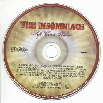 CD The Insomniacs: Left Coast Blues