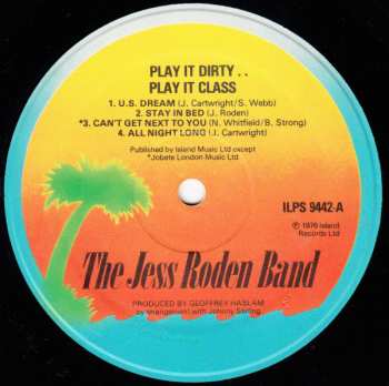 LP The Jess Roden Band: Play It Dirty . . Play It Class