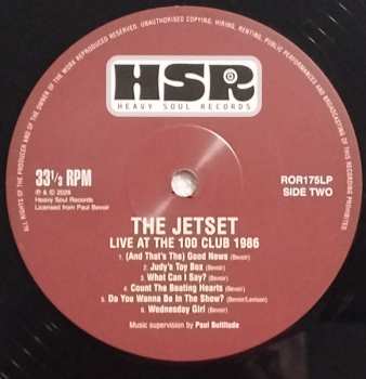 LP The Jetset: Live At The 100 Club 1986