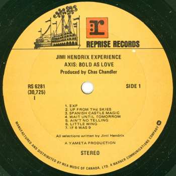 LP The Jimi Hendrix Experience: Axis: Bold As Love