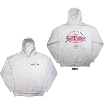 Marchandises The Killers: The Killers Unisex Pullover Hoodie: Tour '24 Roulette Wheel (grey) (back Print & Ex-tour) (small) S