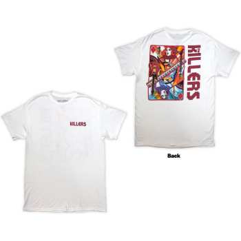 Marchandises The Killers: The Killers Unisex T-shirt: Tour '24 Diamond Playing Card (white) (back Print & Ex-tour) (small) S
