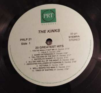 LP The Kinks: Death Of A Clown - 20 Greatest Hits