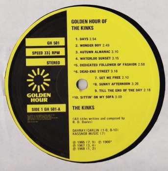 LP The Kinks: Golden Hour Of The Kinks