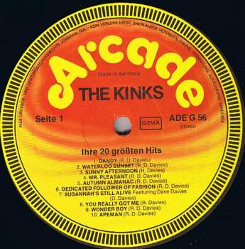 LP The Kinks: Their 20 Greatest Hits
