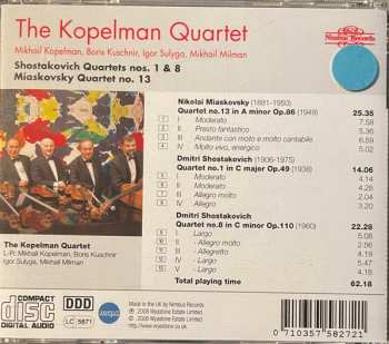 CD Dmitri Shostakovich: Quartets Nos. 1 & 8 / Quartet No. 13
