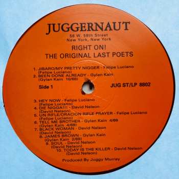 LP The Last Poets: Right On! (Original Soundtrack)