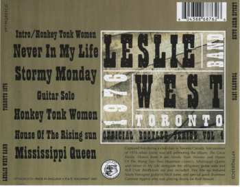CD The Leslie West Band: The Hall Club Toronto 1976