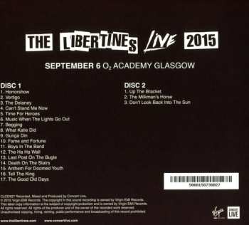 2CD The Libertines: Live 2015 (September 6 O2 Academy Glasgow)