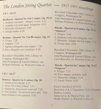 8CD/Coffret London String Quartet: 1917-1951 Recordings