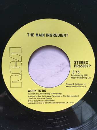 Album The Main Ingredient: Instant Love / Work To Do