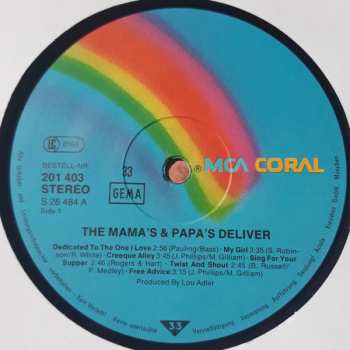 LP The Mamas & The Papas: The Mamas & The Papas Deliver
