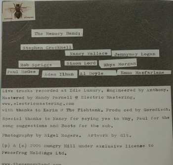 CD The Memory Band: Apron Strings