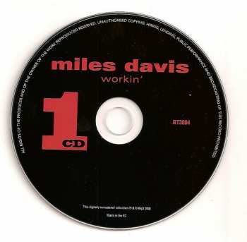3CD/Coffret The Miles Davis Quintet: Workin, Relaxin', Steamin'