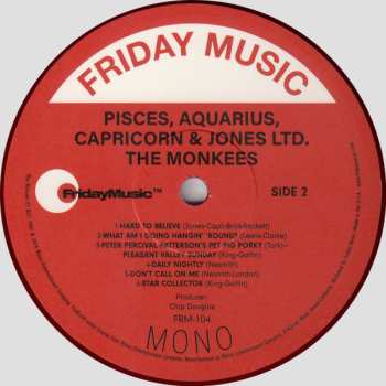 LP The Monkees: Pisces, Aquarius, Capricorn & Jones Ltd. LTD | CLR
