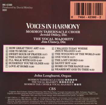 CD Mormon Tabernacle Choir: Voices In Harmony