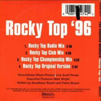 CD The Osborne Brothers: Rocky Top '96