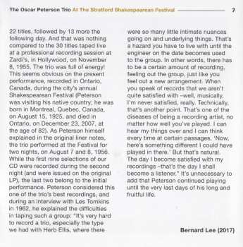 CD The Oscar Peterson Trio: At The Stratford Shakespearean Festival