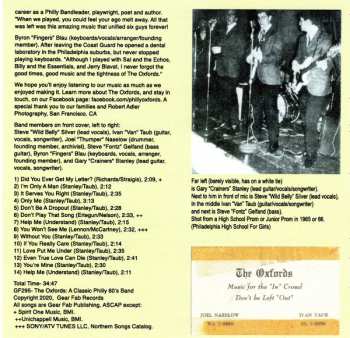 CD The Oxfords: A Classic Philly 60's Band