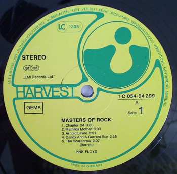 LP Pink Floyd: Masters Of Rock