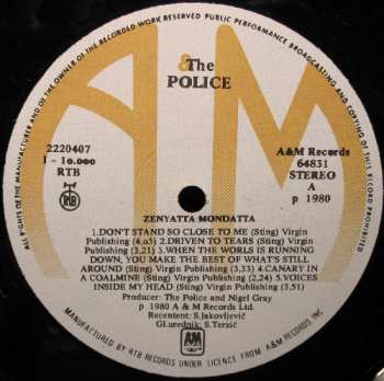 LP The Police: Zenyatta Mondatta