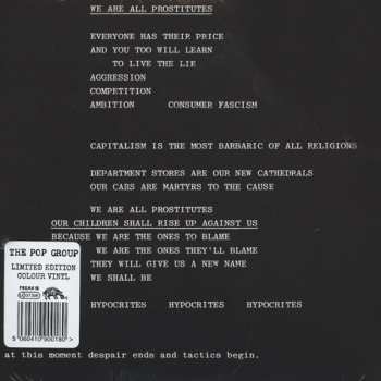 SP The Pop Group: We Are All Prostitutes CLR | LTD