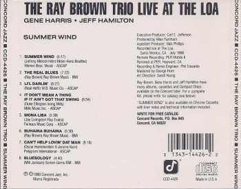 CD Ray Brown Trio: Summer Wind (Live At The Loa)