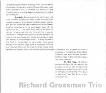 CD Richard Grossman Trio: Where The Sky Ended