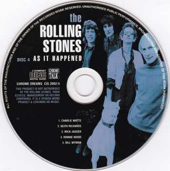 4CD/Coffret The Rolling Stones: As It Happened: The Classic Interviews