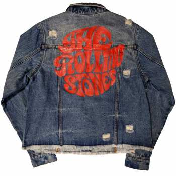 Marchandises The Rolling Stones: The Rolling Stones Ladies Denim Jacket: Script (back Print) (small) S