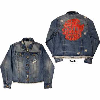 Marchandises The Rolling Stones: The Rolling Stones Ladies Denim Jacket: Script (back Print) (small) S