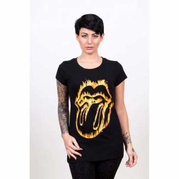 Merch The Rolling Stones: Femmes T-shirt Flaming Tongue 