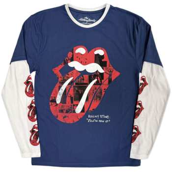 Merch The Rolling Stones: Layered Long Sleeve T-shirt Collage Tongue