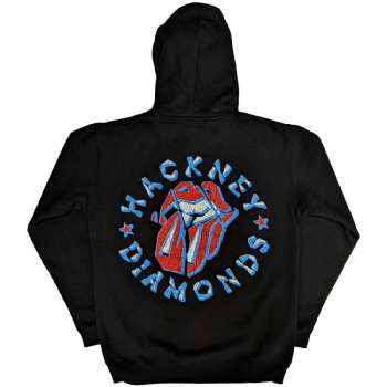 Marchandises The Rolling Stones: The Rolling Stones Unisex Zipped Hoodie: Hackney Diamonds Stars (back Print) (small) S