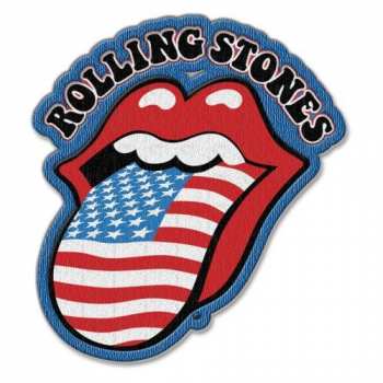 Merch The Rolling Stones: Décoration Us Tongue With Iron On Finish