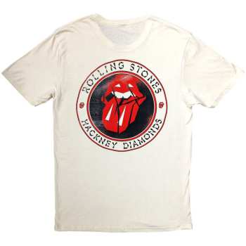 Marchandises The Rolling Stones: The Rolling Stones Unisex T-shirt: Hackney Diamonds Circle Label (back Print) (small) S