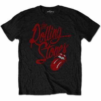 Merch The Rolling Stones: T-shirt Script Logo The Rolling Stones 