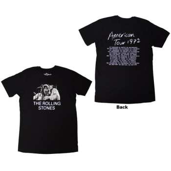 Marchandises The Rolling Stones: The Rolling Stones Unisex T-shirt: Tour '72 (black) (back Print) (small) S
