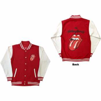 Marchandises The Rolling Stones: The Rolling Stones Unisex Varsity Jacket: Classic Tongue (back Print) (small) S