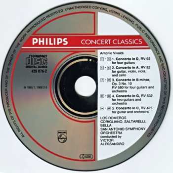 CD Antonio Vivaldi: Guitar Concertos