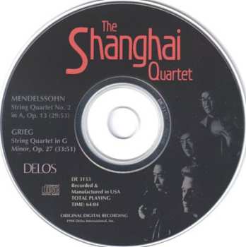 CD Edvard Grieg: String Quartet No. 2 In A, Op. 13 / String Quartet In G Minor, Op. 27