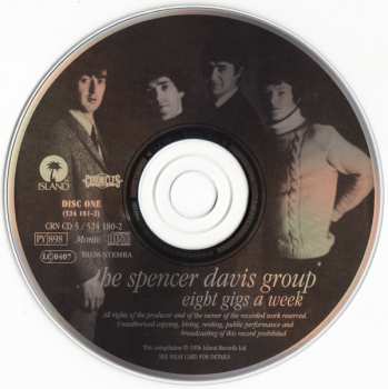 2CD The Spencer Davis Group: Eight Gigs A Week ● The Steve Winwood Years