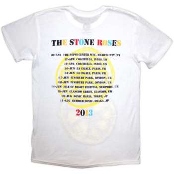 Marchandises The Stone Roses: The Stone Roses Unisex T-shirt: Tour 2013 (white) (back Print) (small) S