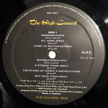 LP The Style Council: Our Favourite Shop