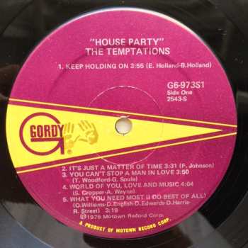 LP The Temptations: House Party