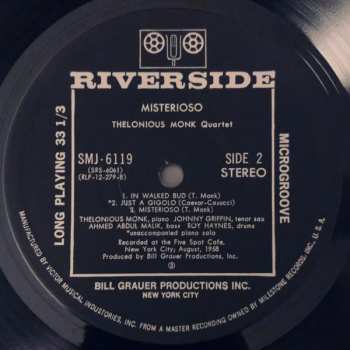 LP The Thelonious Monk Quartet: Misterioso