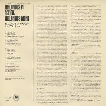 LP The Thelonious Monk Quartet: Thelonious In Action CLR