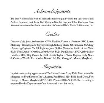 CD The Jazz Ambassadors Of The United States Army Field Band: The Legacy Of Stan Kenton